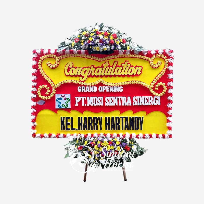 Karangan Bunga Papan Ucapan Selamat dan Sukses Congratulation BPUS-01 - Toko Bunga Bandung Simfoni Florist simfoniflorist.com