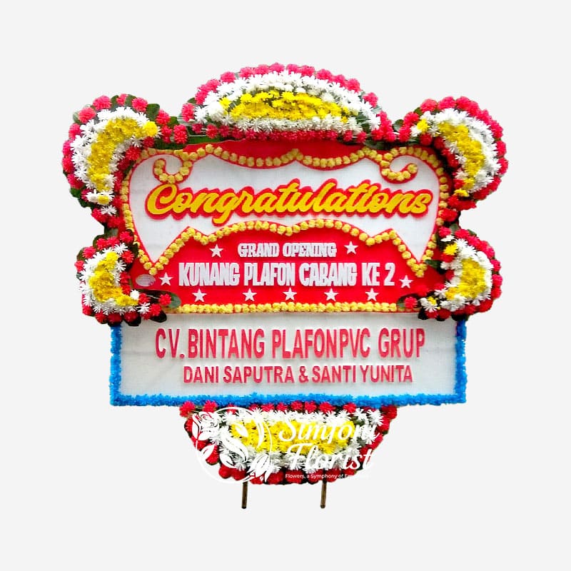 Karangan Bunga Papan Ucapan Selamat dan Sukses Congratulation BPUS-03 - Toko Bunga Bandung Simfoni Florist simfoniflorist.com