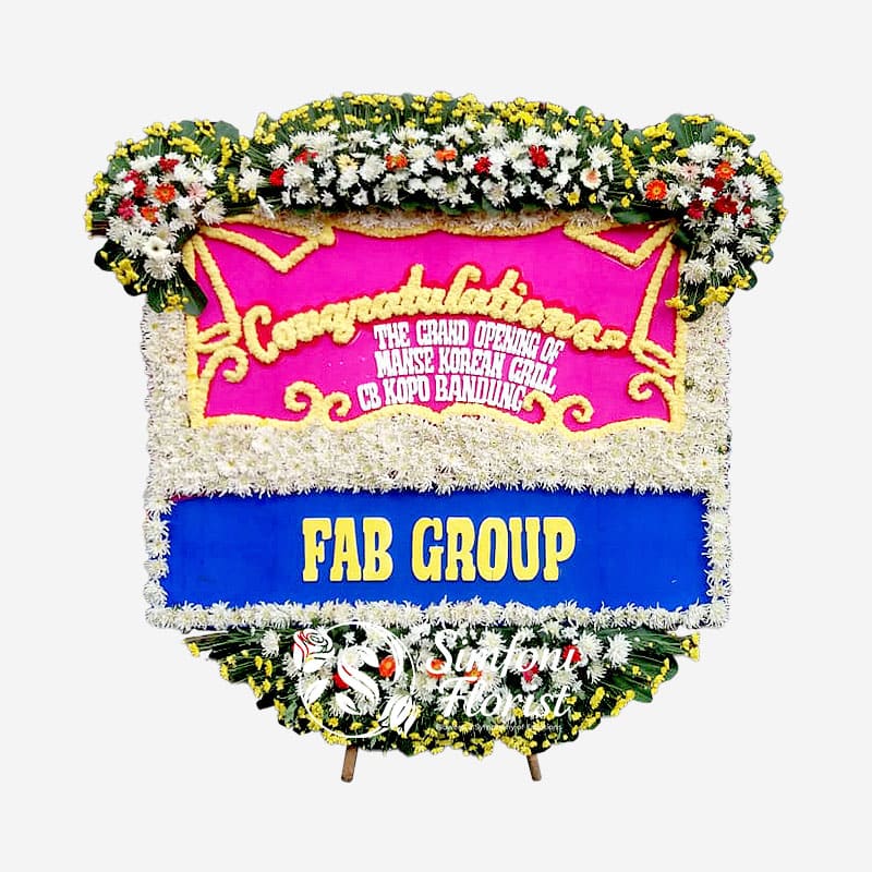 Karangan Bunga Papan Ucapan Selamat dan Sukses Congratulation BPUS-04 - Toko Bunga Bandung Simfoni Florist simfoniflorist.com
