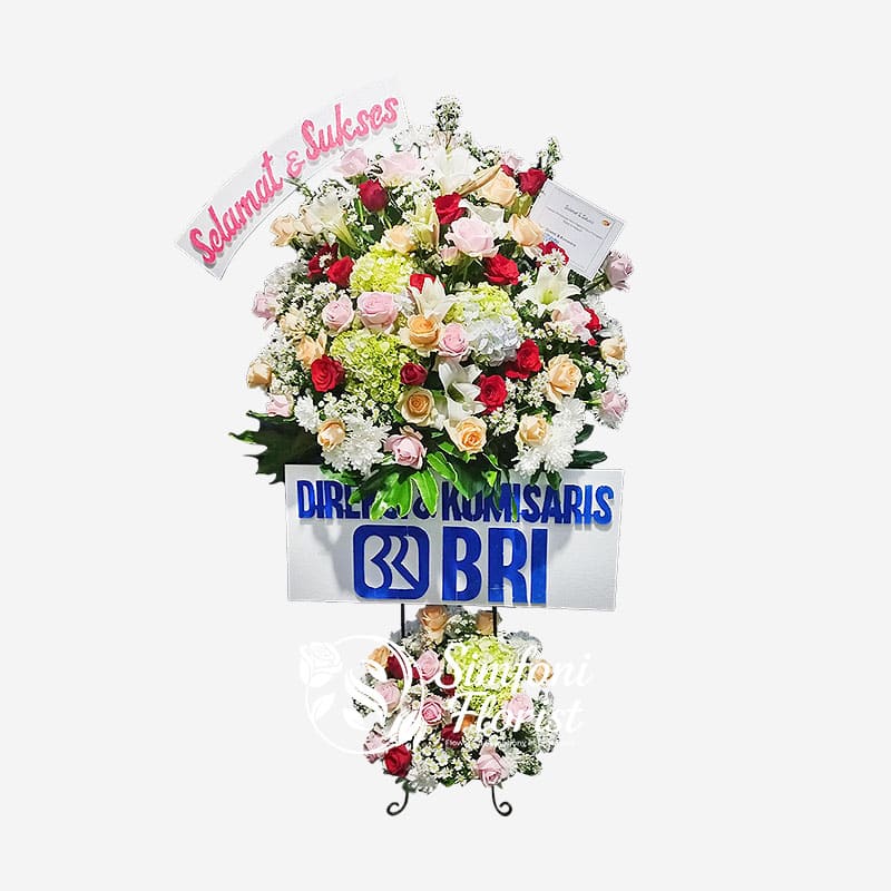 Karangan Bunga Rangkaian Bunga Berdiri Standing Flower Pernikahan Wedding dan Selamat Congratulation BRPS-01 - Toko Bunga Bandung Simfoni Florist simfoniflorist.com