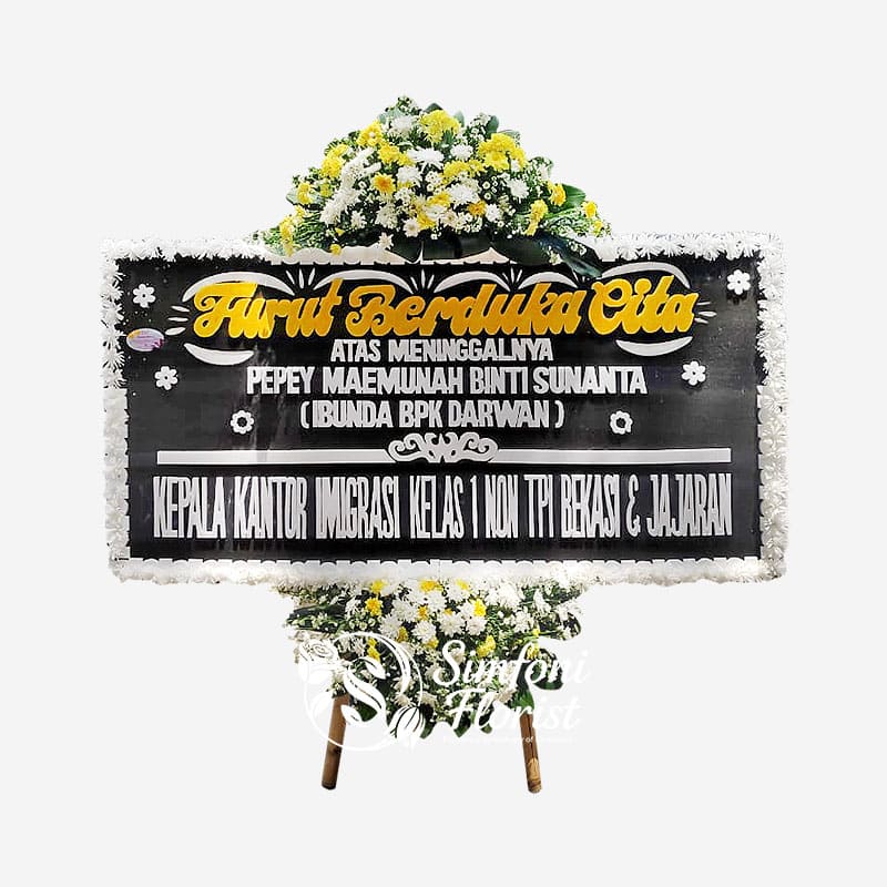 Karangan Bunga Papan Berduka Cita Belasungkawa BPBC-05 - Toko Bunga Bandung Simfoni Florist simfoniflorist.com