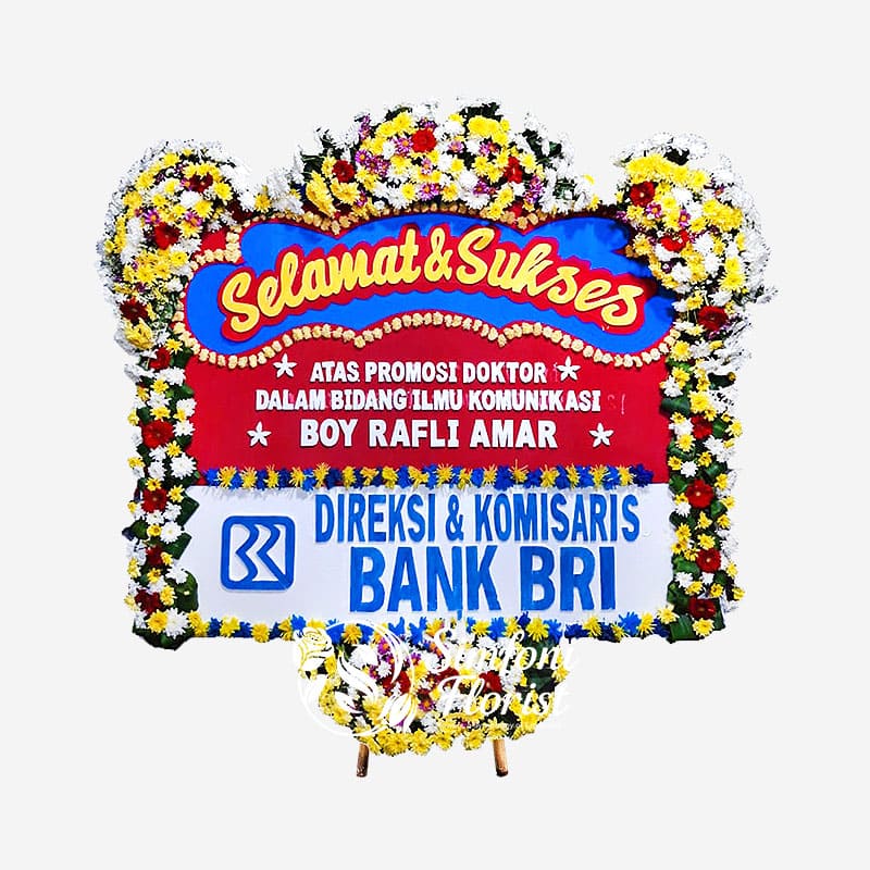 Karangan Bunga Papan Ucapan Selamat dan Sukses Congratulation BPUS-07 - Toko Bunga Bandung Simfoni Florist simfoniflorist.com