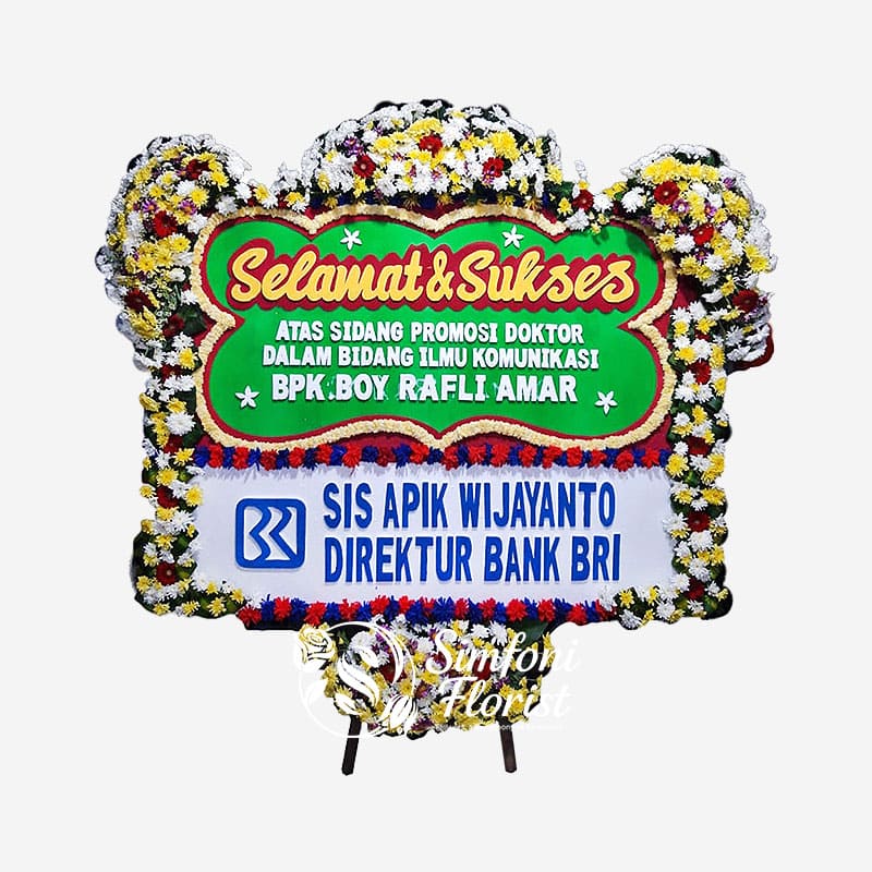 Karangan Bunga Papan Ucapan Selamat dan Sukses Congratulation BPUS-08 - Toko Bunga Bandung Simfoni Florist simfoniflorist.com