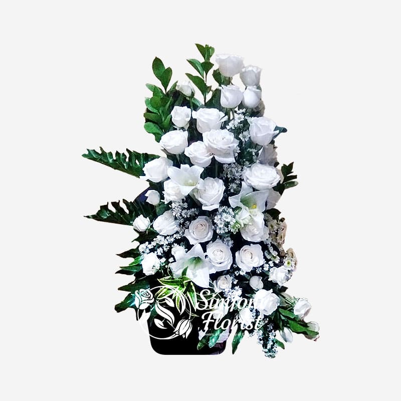 Karangan Bunga Rangkaian Buket Meja Table Bouquet BRBM-08 - Toko Bunga Bandung Simfoni Florist simfoniflorist.com