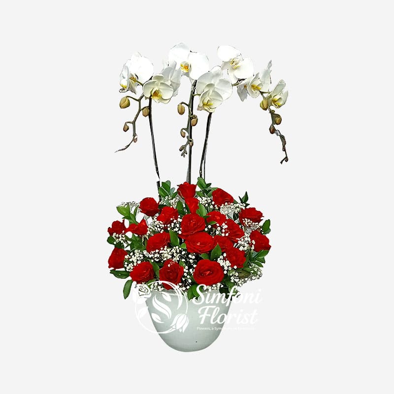 Karangan Bunga Rangkaian Buket Meja Table Bouquet BRBM-18 - Toko Bunga Bandung Simfoni Florist simfoniflorist.com